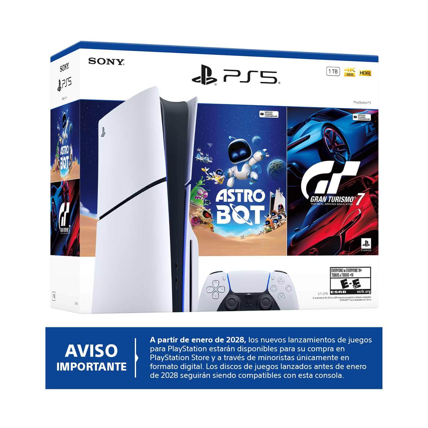 Consola PS5 Estandar Modelo Slim Bundle (Astro Bot - Gran Turismo 7) Imagen secundaria del producto