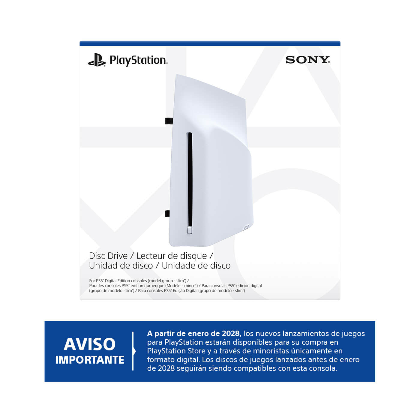 Unidad de disco para Consola PS5 Edición Digital Modelo Slim Image secondaire du produit