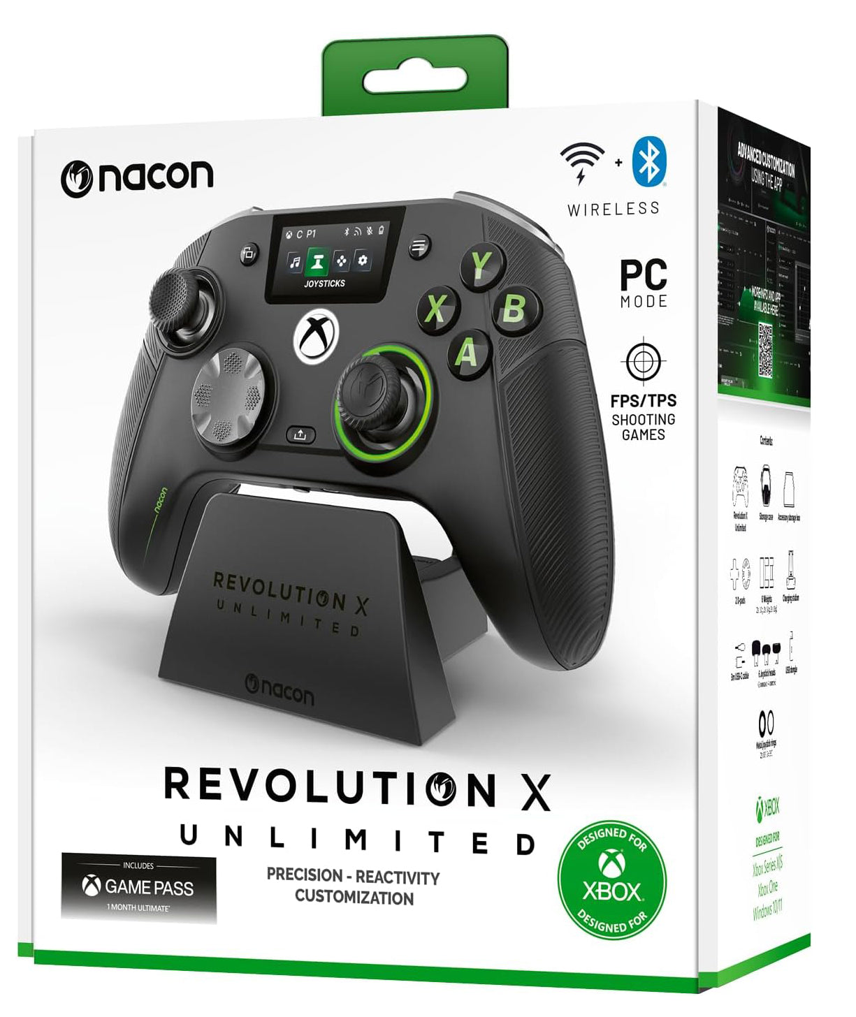 Control Nacon Revolution X Unlimited Wireless Black para Xbox Series X|S, Xbox One y PC