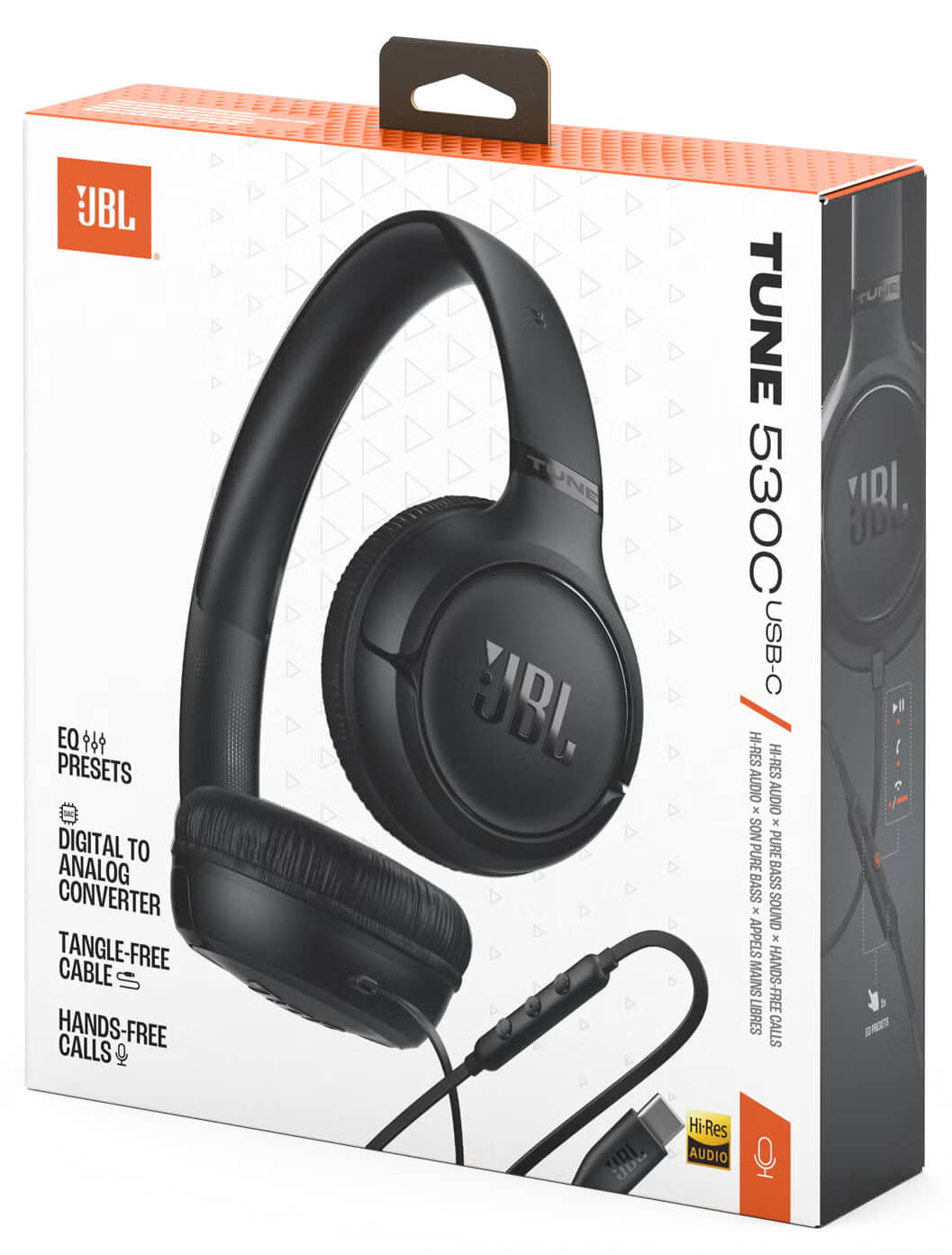 JBL Audifonos Tune 530C (Cable) Negro