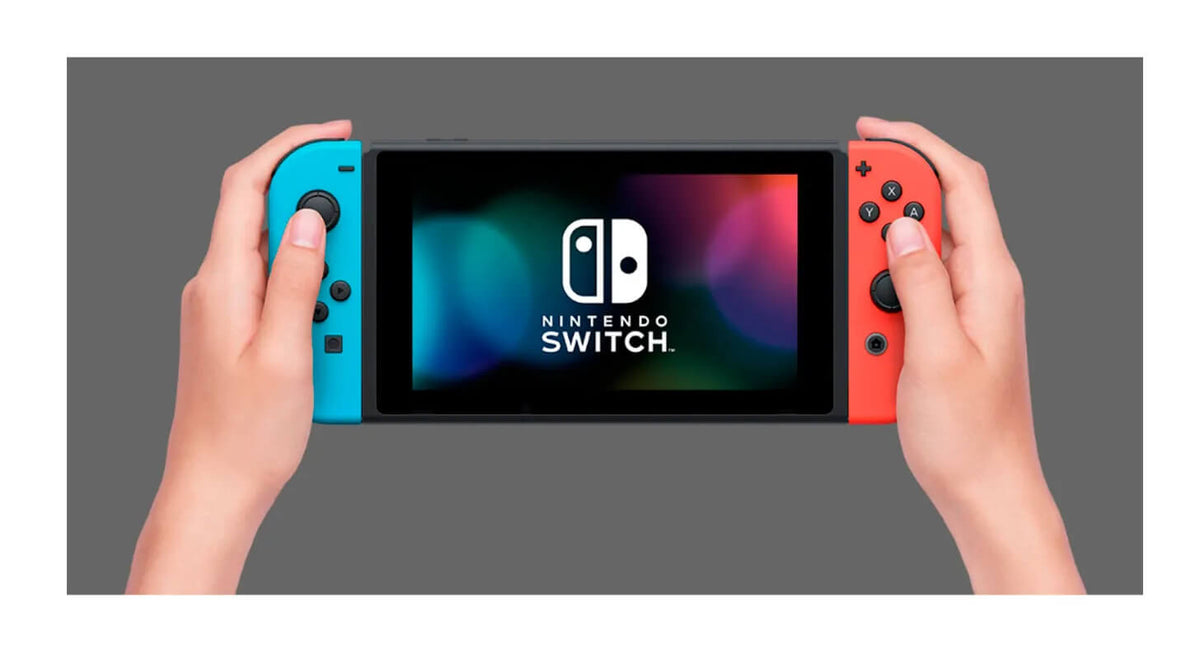 Consola Nintendo Switch Joy Con Neon (Azul - Rojo) Bundle Super Mario Bros Wonder + Switch Online
