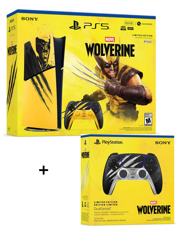 Combo Consola PS5 Edición Digital Bundle Marvel’s Wolverine + Control DualSense Marvel’s Wolverine Adamantium