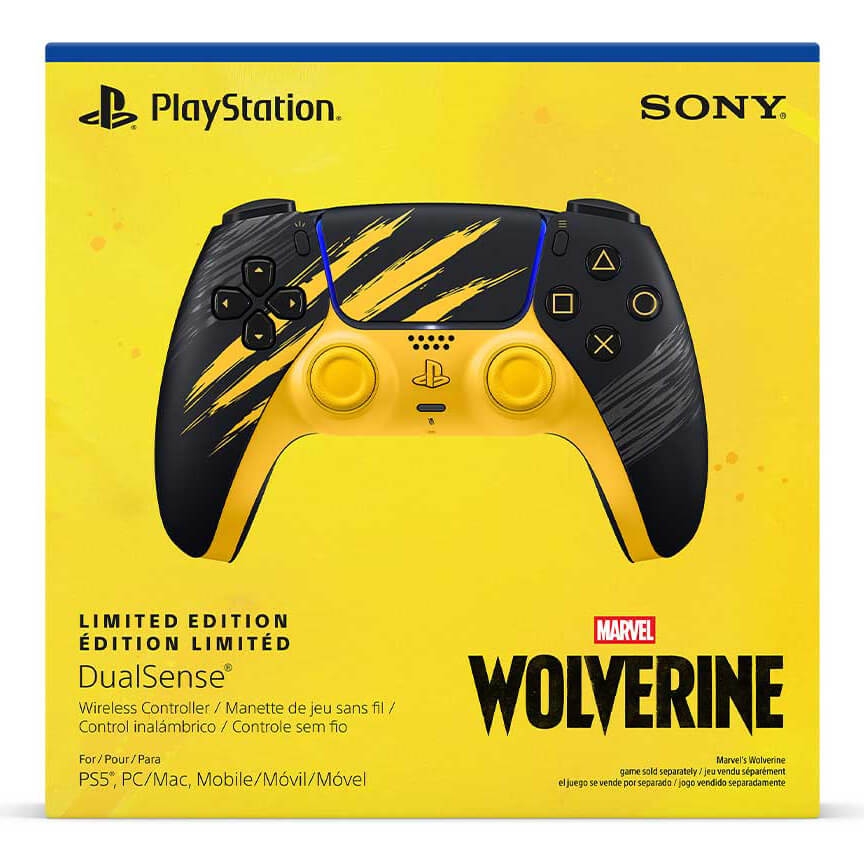Control inalámbrico DualSense Marvel’s Wolverine Battle Yellow Edición Limitada