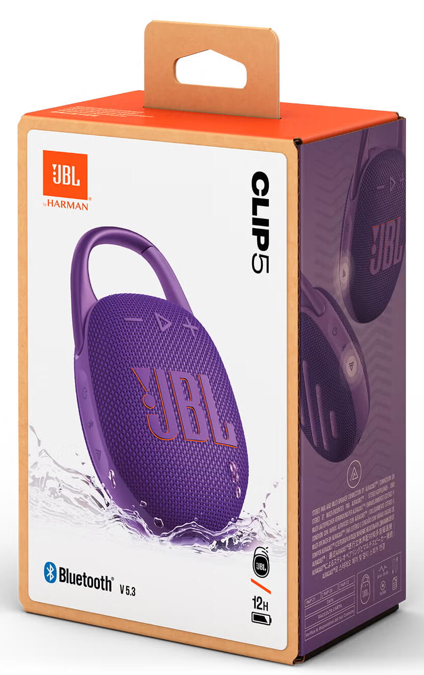 JBL Parlante Portatil Clip 5 Bluetooth Púrpura Imagen secundaria del producto