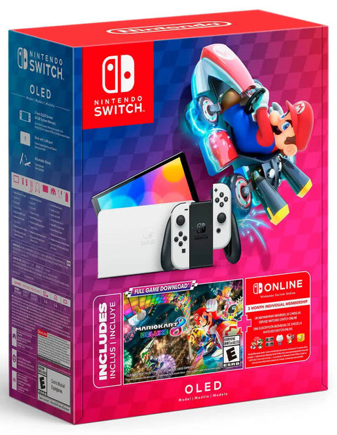 Consola Nintendo Switch Modelo OLED Blanco Mario Kart 8 Deluxe