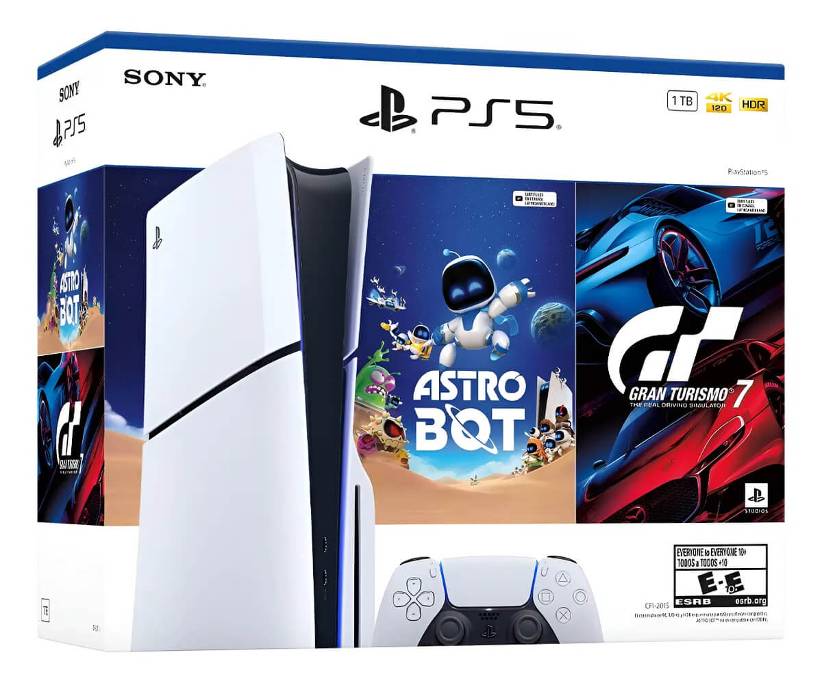 Consola PS5 Estandar Modelo Slim Bundle (Astro Bot - Gran Turismo 7) Imagen principal del producto