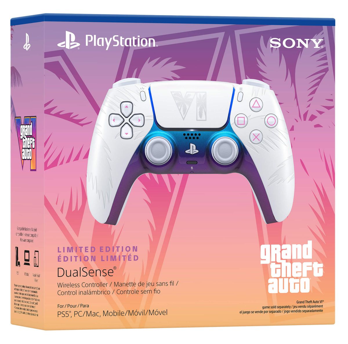 Control inalámbrico DualSense Grand Theft Auto VI White Edición Limitada