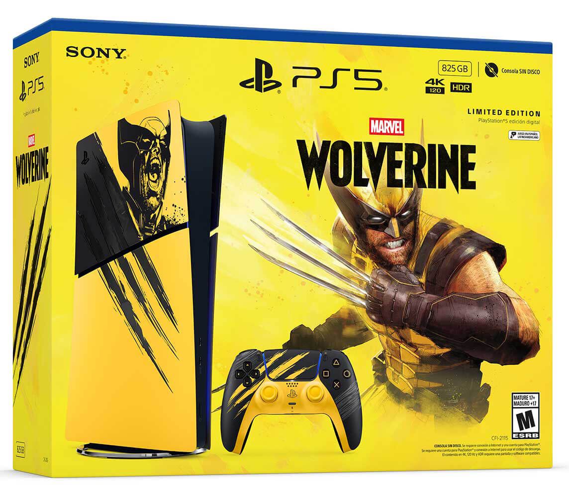 Combo Consola PS5 Edición Digital Bundle Marvel’s Wolverine + Control DualSense Marvel’s Wolverine Adamantium