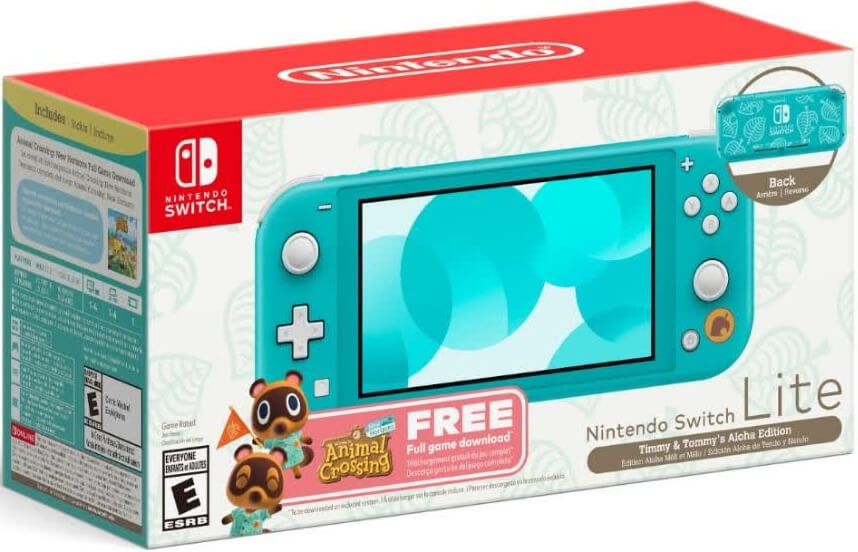 Consola Switch Lite Turquoise Bundle Animal Crossing New Horizons (Juego Digital) Imagen principal del producto
