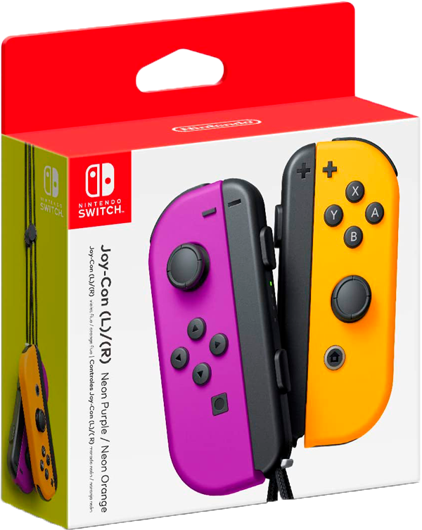 Control Joy-Con (L-R) Púrpura y Naranja Neón (Nintendo Switch) (6976319160480)